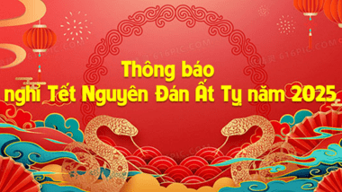 Thông báo Về việc treo cờ Tổ quốc, nghỉ Tết Nguyên Đán Ất Tỵ năm 2025 và phân công trực đơn vị