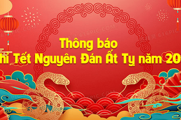Thông báo Về việc treo cờ Tổ quốc, nghỉ Tết Nguyên Đán Ất Tỵ năm 2025 và phân công trực đơn vị